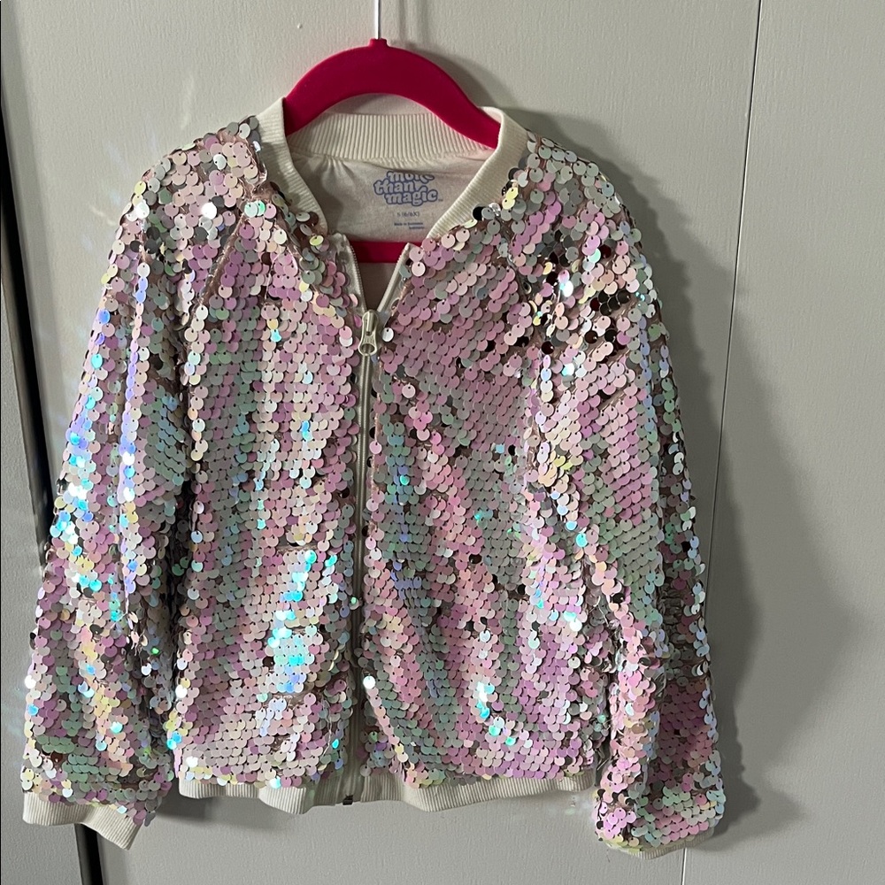 More Than Magic Pink Sequin Jacket